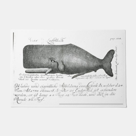 ヴィンテージ航海のスクリムシャウクジラスチームパンクビーチ  ドアマット (正面)