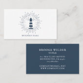 ヴィンテージ航海のスタイルブルーライトハウス 名刺 (正面/裏面)