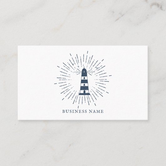ヴィンテージ航海のスタイルブルーライトハウス 名刺 (正面)