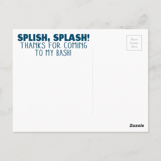 ヴィンテージ航海のストライプシャークありがとうはがき ポストカード (裏面)