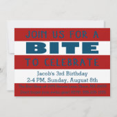 ヴィンテージ航海のストライプシャーク招待状 招待状 (裏面)