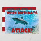 ヴィンテージ航海のストライプシャーク招待状 招待状 (正面/裏面)