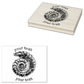 ヴィンテージ航海のスパイラルシーカスタムシェル ラバースタンプ (押印)