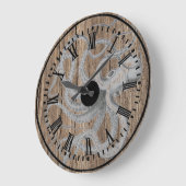 ヴィンテージ航海のタコ木素朴スチームパンク ラージ壁時計 (傾斜)