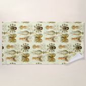 ヴィンテージ航海のタコbyエルンストヘイケル ビーチタオル (正面)