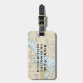 ヴィンテージ航海のチェサピークベイボルチモア ラゲッジタグ (正面縦)