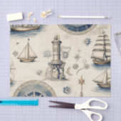 ヴィンテージ航海のデカップエフェメラ 薄葉紙 (クラフト)