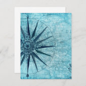 ヴィンテージ航海のナビゲーションコンパスマップ (正面/裏面)