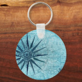ヴィンテージ航海のナビゲーションコンパスマップ キーホルダー (正面)
