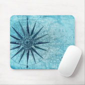 ヴィンテージ航海のナビゲーションコンパスマップ マウスパッド (マウス)