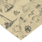 ヴィンテージ航海のパターン古いマップの背景 ショートテーブルランナー (コーナー)