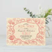 ヴィンテージ航海のビーチブライダルシャワー 招待状 (スタンド正面)