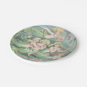 ヴィンテージ航海のファンタジー人魚、人魚になる ペーパープレート (アングル)