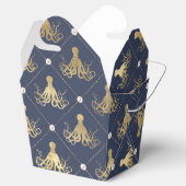 ヴィンテージ航海のブルーと金ゴールドタコ フェイバーボックス (オープン)