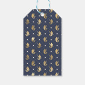 ヴィンテージ航海のブルーと金ゴールドマーメイド ギフトタグ (裏面)