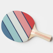 ヴィンテージ航海のブルーはっきりしたストライプの 卓球ラケット (横)