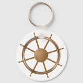 ヴィンテージ航海のホイールコンパスデザイン キーホルダー (正面)