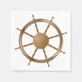 ヴィンテージ航海のホイールコンパスデザイン スタンダードカクテルナプキン (正面)