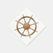 ヴィンテージ航海のホイールコンパスデザイン スタンダードカクテルナプキン (角)