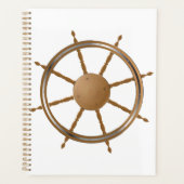 ヴィンテージ航海のホイールコンパスデザイン プランナー手帳 (正面)