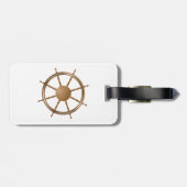 ヴィンテージ航海のホイールコンパスデザイン ラゲッジタグ (裏面横)