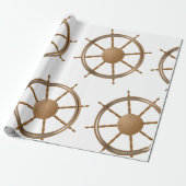 ヴィンテージ航海のホイールコンパスデザイン ラッピングペーパー (アンロールド)