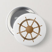 ヴィンテージ航海のホイールコンパスデザイン 缶バッジ (正面&裏面)