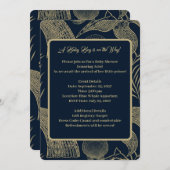 ヴィンテージ航海のホエールブルーベビーシャワー招待状 招待状 (正面/裏面)