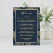 ヴィンテージ航海のホエールブルー赤ちゃんシャワー サンキューカード (スタンド正面)