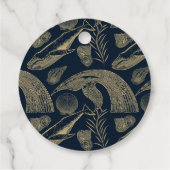 ヴィンテージ航海のホエールブルー赤ちゃんシャワー フェイバータグ (裏面)