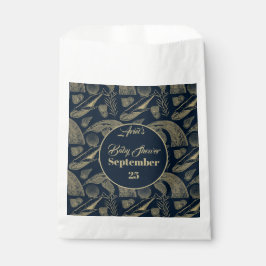 ヴィンテージ航海のホエールブルー赤ちゃんシャワー フェイバーバッグ