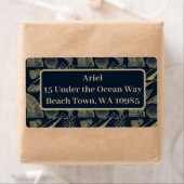 ヴィンテージ航海のホエールブルー赤ちゃんシャワー ラベル (インサイチュ)