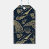 ヴィンテージ航海のホエールブルー ギフトタグ (裏面)