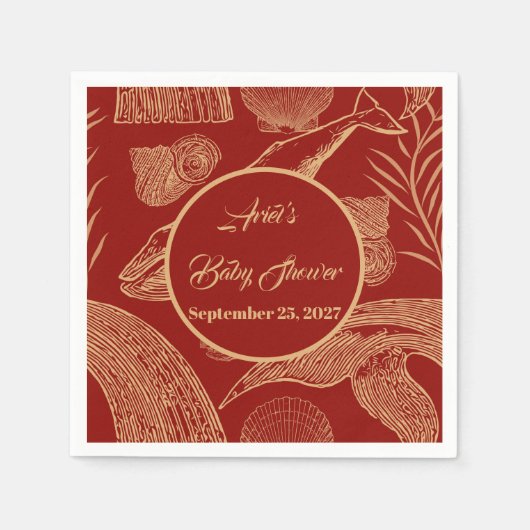 ヴィンテージ航海のホエールブルー スタンダードカクテルナプキン (正面)