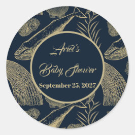 ヴィンテージ航海のホエールブルー ラウンドシール