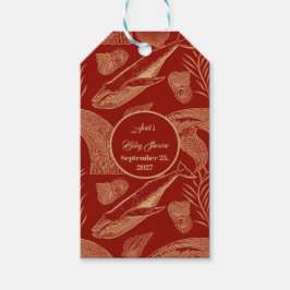 ヴィンテージ航海のホエールレッド ギフトタグ