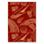 ヴィンテージ航海のホエールレッド テーブルナンバー (裏面)