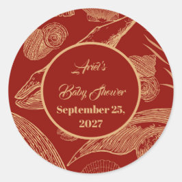 ヴィンテージ航海のホエールレッド ラウンドシール