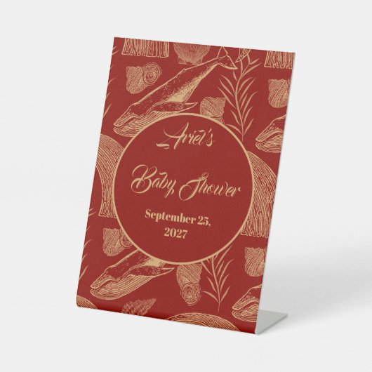 ヴィンテージ航海のホエールレッド 台座サイン (正面)