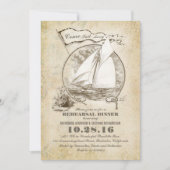 ヴィンテージ航海のボートリハーサル夕食招待状 招待状 (正面)