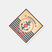 ヴィンテージ航海のポスター スタンダードカクテルナプキン (角)