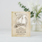 ヴィンテージ航海のヨットは日付はがきを保存する 案内ポストカード (スタンド正面)