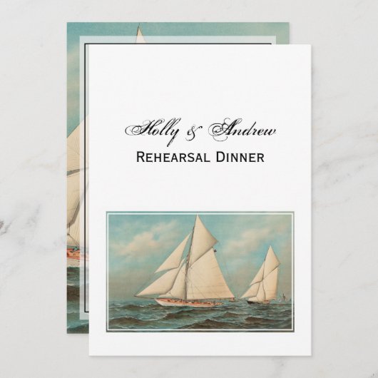 ヴィンテージ航海のヨットレーシング#1リハーサルディナー 招待状 (正面/裏面)