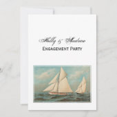 ヴィンテージ航海のヨットレーシング#1婚約パーティ 招待状 (正面)