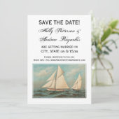 ヴィンテージ航海のヨットレース#1日付を保存 招待状 (スタンド正面)