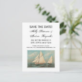 ヴィンテージ航海のヨットレース#1日付を保存 案内ポストカード (スタンド正面)