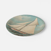 ヴィンテージ航海のヨットレース#1 ペーパープレート (アングル)