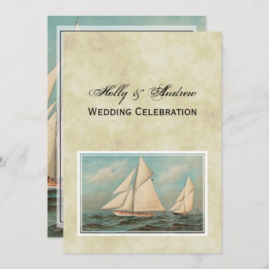 ヴィンテージ航海のヨットレース#1 招待状 (正面/裏面)