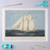 ヴィンテージ航海のヨット船エフエマデクページ 薄葉紙 (クラフト)