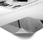 ヴィンテージ航海のラジオ白黒 ポスター (角)